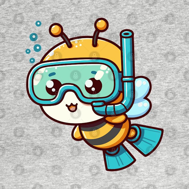 Cute bee Snorkeling by fikriamrullah